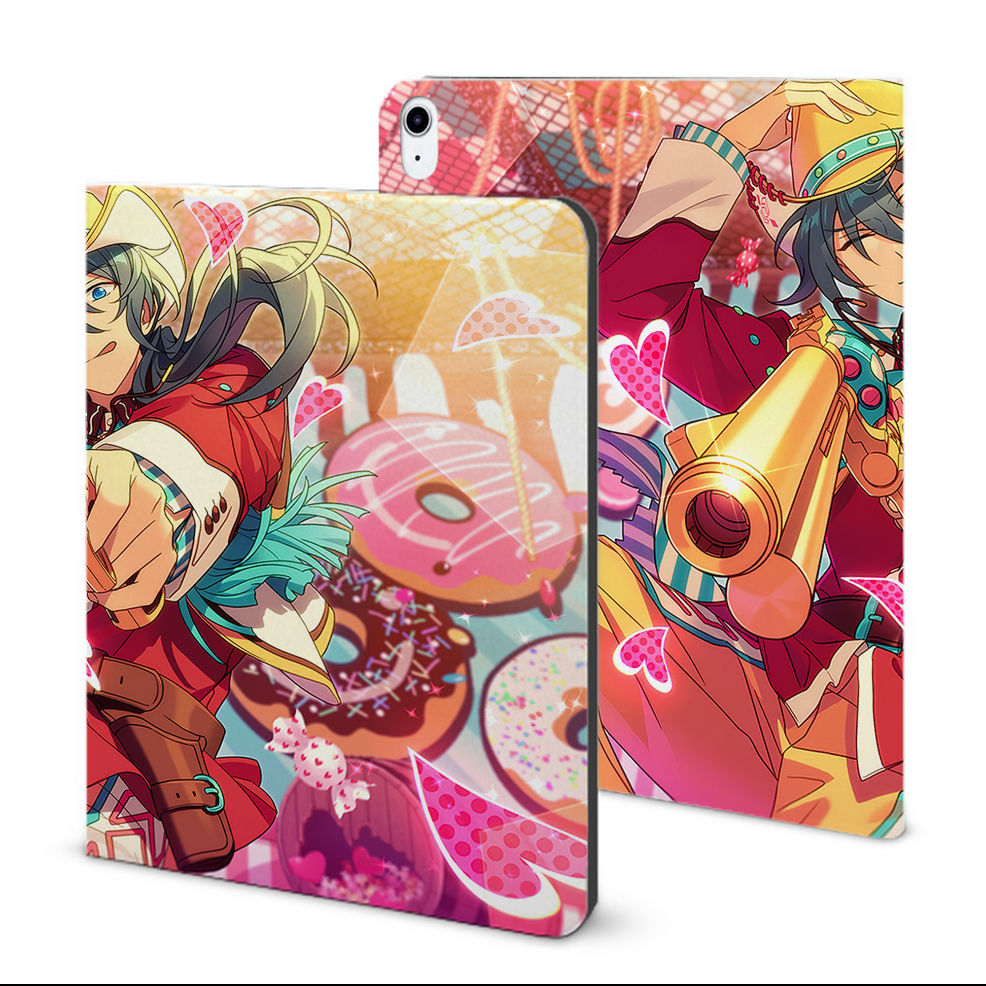 （画像用） あんさんぶるスターズ! Ensemble Stars IPad ケース ブック型 PUレザー TPU 耐衝撃 軽量 薄型 ペン収納なし 全面保護 IPad 各モデル対応